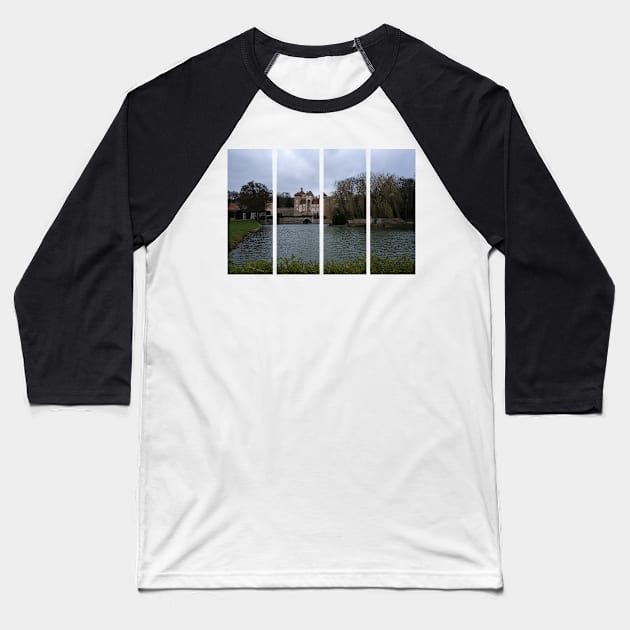 The castle of Sercy is a 12th-century castle in the Bourgogne-Franche-Comte. Cloudy winter day Baseball T-Shirt by fabbroni-art